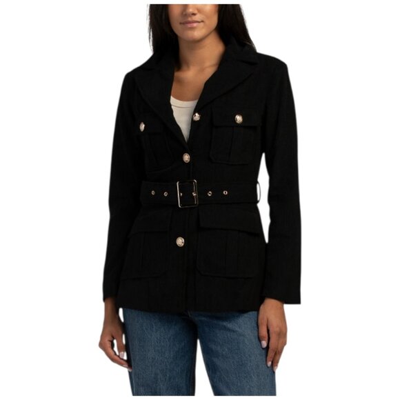 DALIA MACPHEE Black Corduroy Blazer - Picture 1 of 2